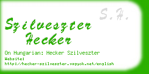 szilveszter hecker business card